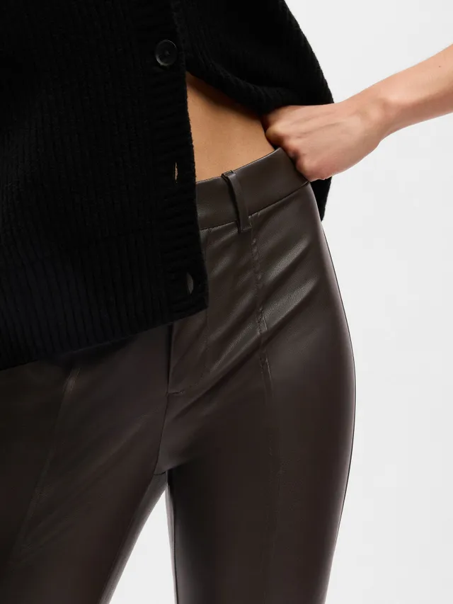 Gap Mid Rise Vegan Leather Skinny Pants