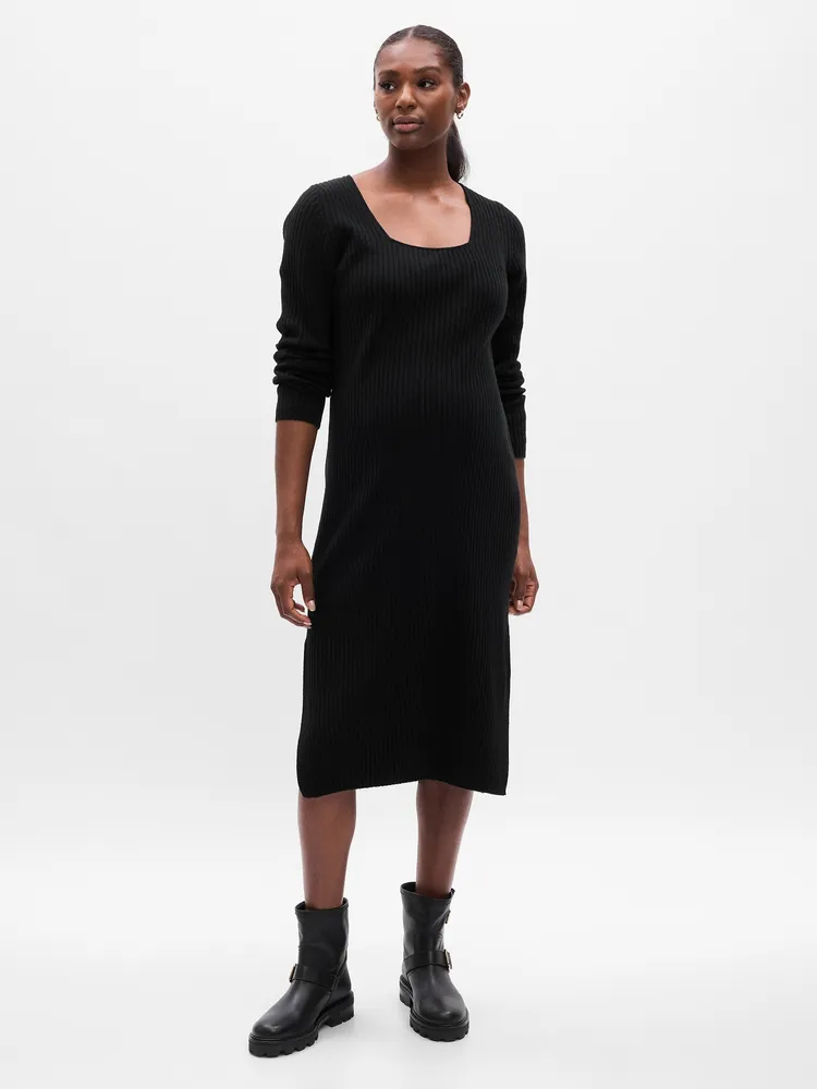 Gap Maternity CashSoft Rib Midi Sweater Dress