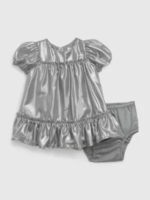 Baby Metallic Satin Dress
