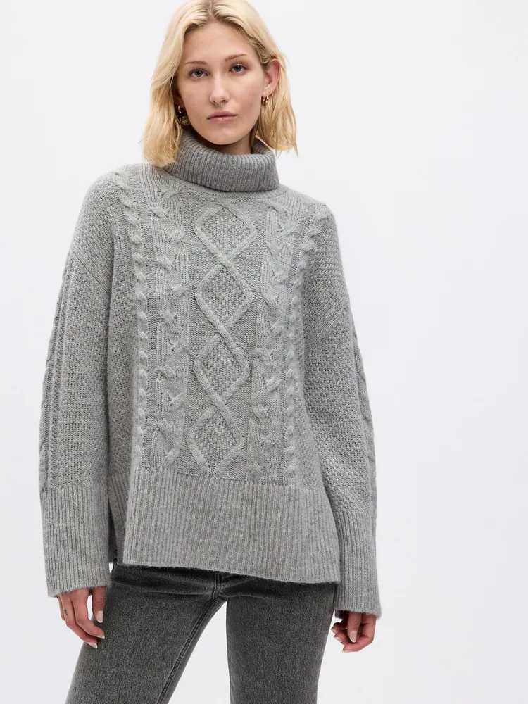 24/7 Split-Hem Turtleneck Sweater