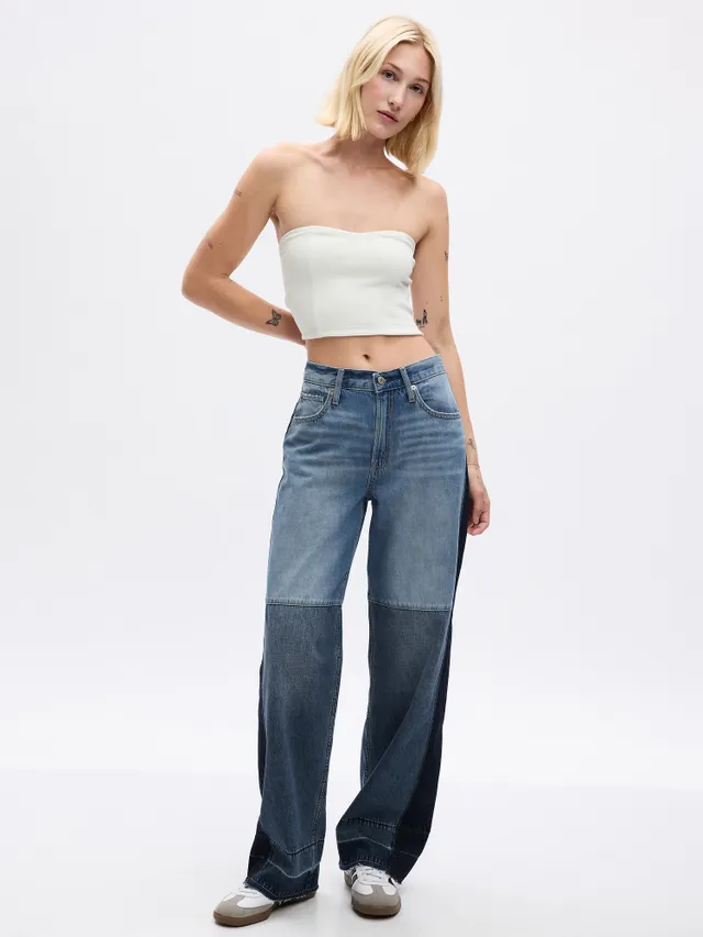 Mid Rise Split-Hem Vintage Slim Jeans