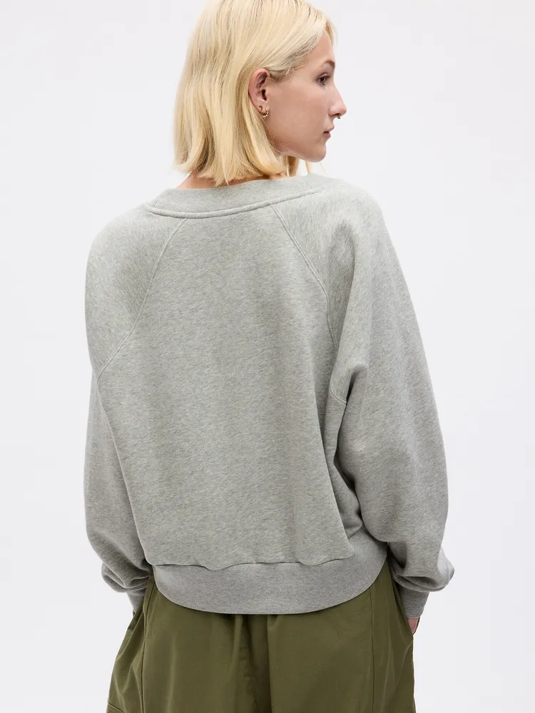 Gap Vintage Soft Cropped Sweatshirt Cardigan