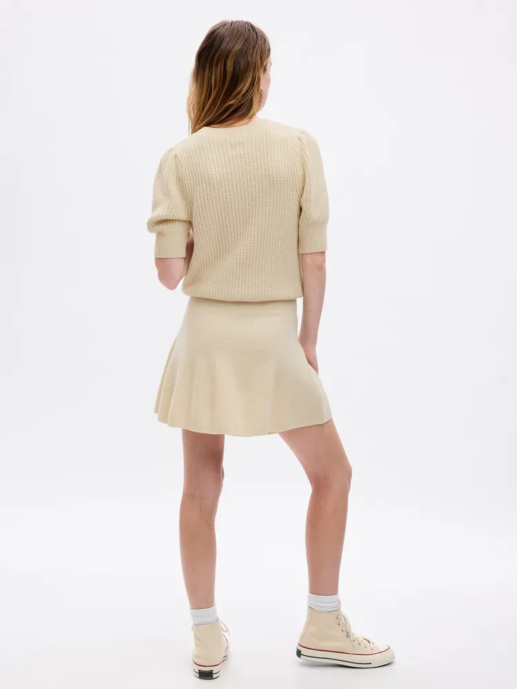 CashSoft Rib Mini Sweater Skirt