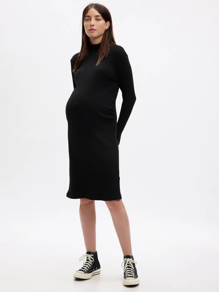 Maternity Rib Midi Sweater Dress