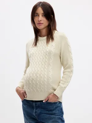 Maternity Cable-Knit Sweater