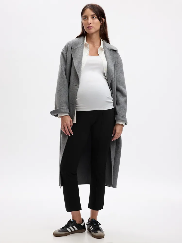 Maternity Full Panel Ponte Crop Kick Pants