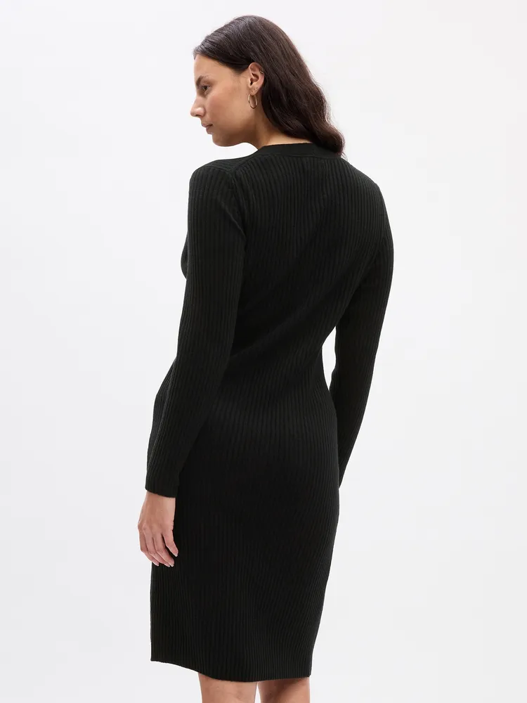 CashSoft Rib Midi Sweater Dress
