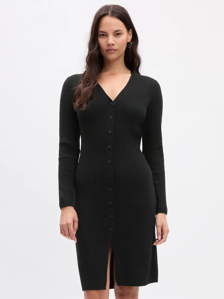 CashSoft Rib Midi Sweater Dress