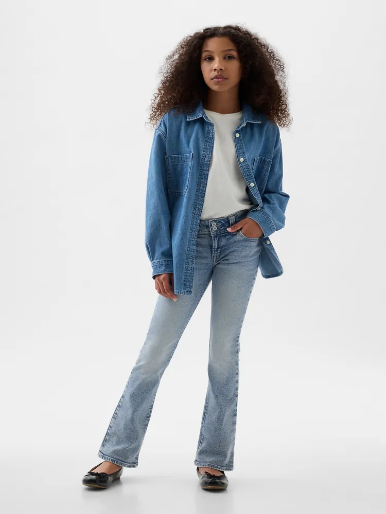 Kids Low Rise Stride Wide-Leg Jeans