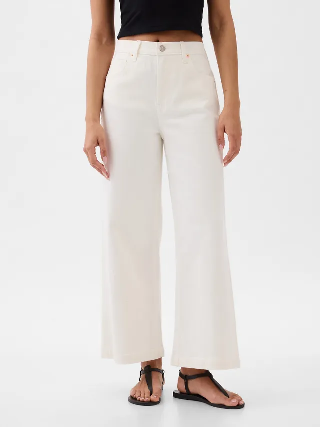 Gap High Stride Wide-Leg Ankle Jeans