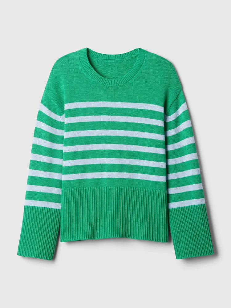 24/7 Split-Hem Stripe Sweater