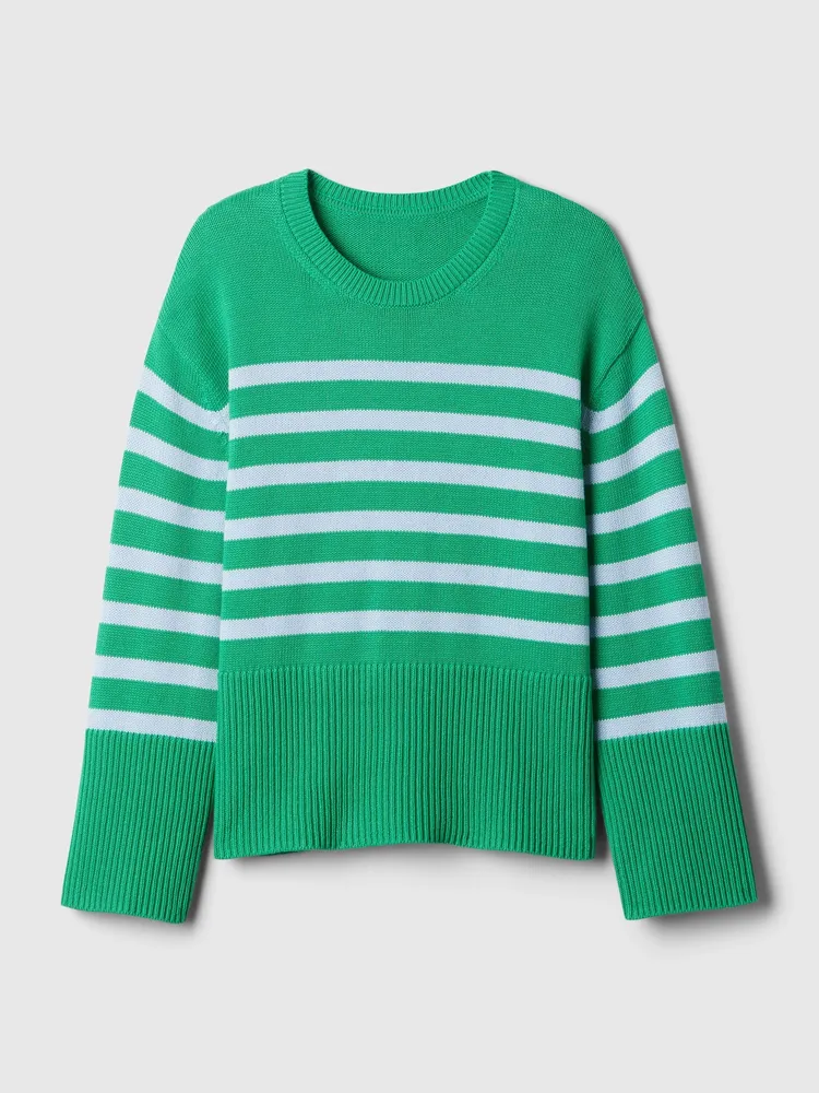 Gap 24/7 Split-Hem Stripe Sweater