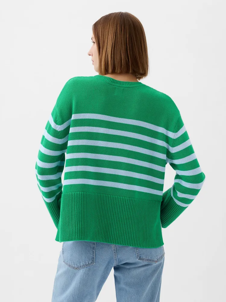 24/7 Split-Hem Stripe Sweater