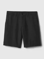 8" Linen-Cotton Shorts