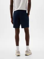 8" Linen-Cotton Shorts