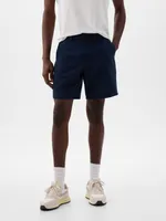 8" Linen-Cotton Shorts