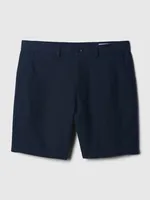 8" Linen-Cotton Shorts