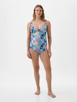 Maternity Strappy V-Neck One-Piece Swimsuit