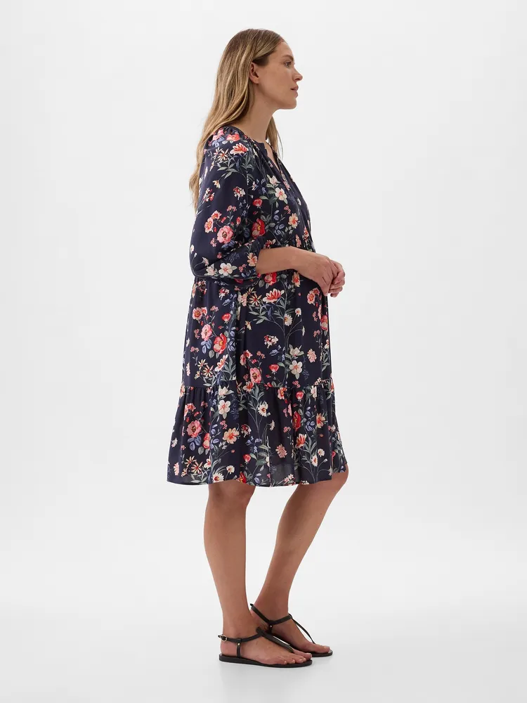 Maternity Tiered Mini Dress