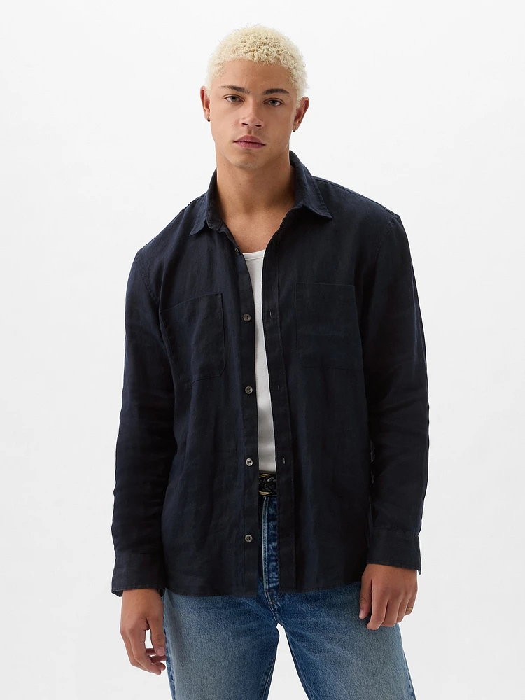 Linen Two-Pocket Shirt