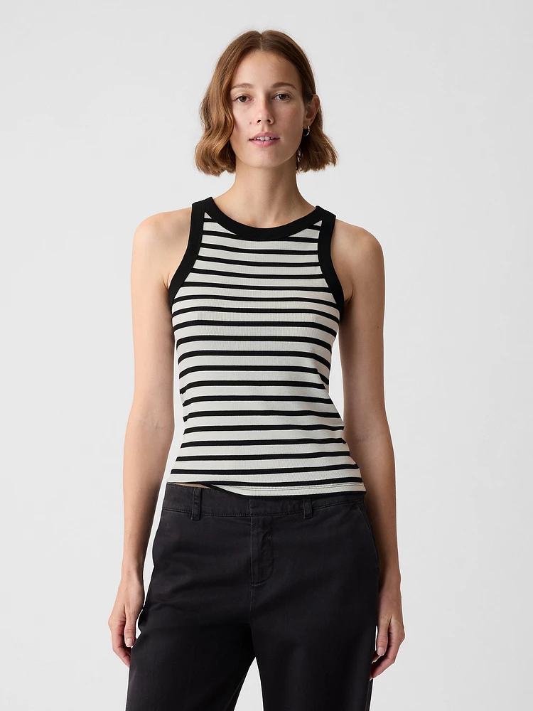 Modern Rib Halter Tank Top