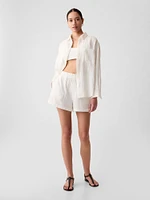 Crinkle Gauze Pull-On Shorts