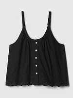 Eyelet Poplin PJ Tank Top