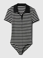 Modern Rib Polo Shirt Bodysuit