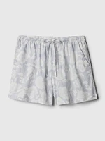 Linen-Blend PJ Shorts