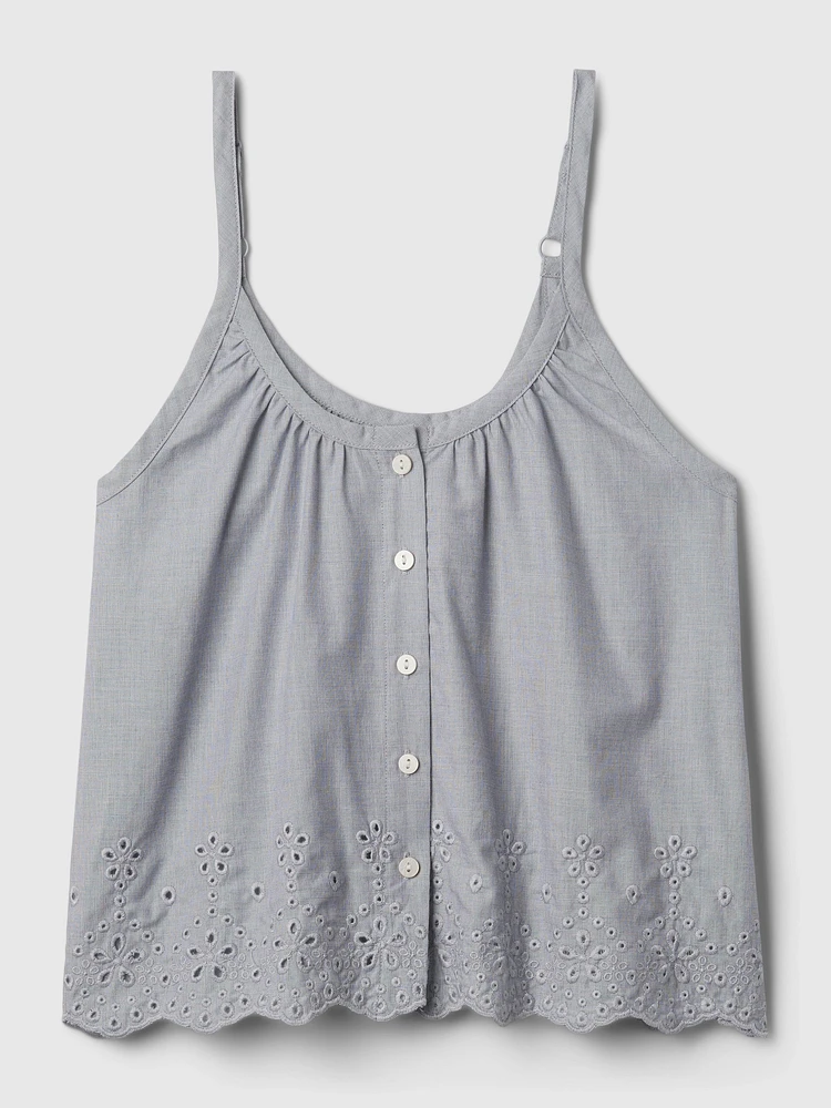 Eyelet Poplin PJ Tank Top