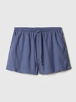 Linen-Blend PJ Shorts