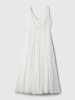 Pleated Tiered Maxi Dress