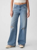 Low Rise Stride Wide-Leg Jeans