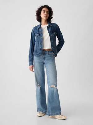 Low Rise Stride Wide-Leg Jeans