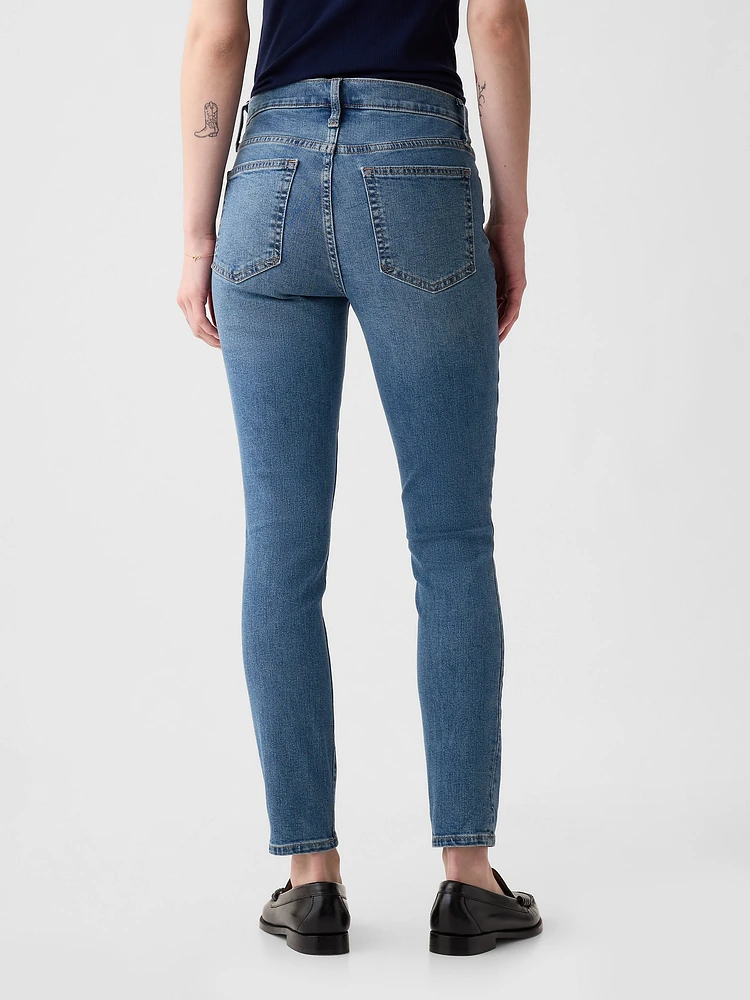 Mid Rise True Skinny Jeans