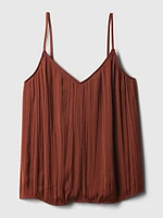 Pleated Satin Cami