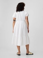 Crinkle Gauze Midi Dress