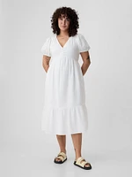 Crinkle Gauze Midi Dress