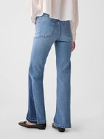 High Rise Patched '70s Flare Jeans