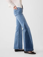 High Rise Patched '70s Flare Jeans