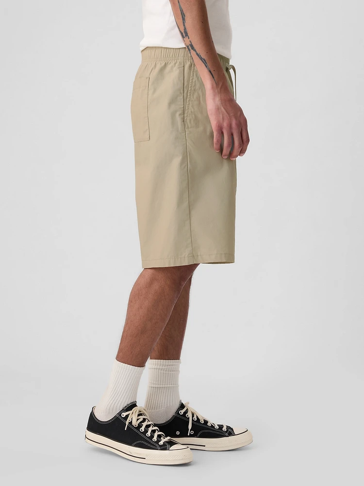 10" Poplin Easy Shorts with E-Waist