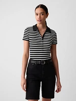 Modern Rib Polo Shirt Bodysuit