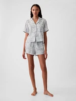 Linen-Blend PJ Shorts