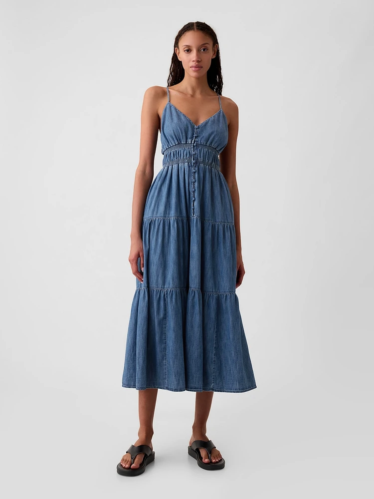 Organic Cotton Denim Maxi Dress