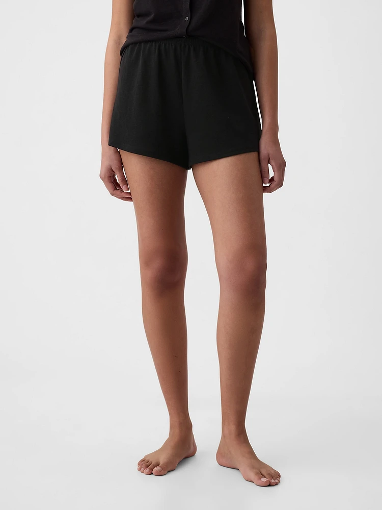 Linen-Blend PJ Shorts