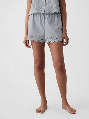 Eyelet Poplin PJ Shorts