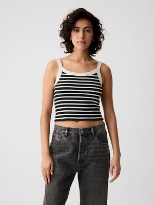 Modern Rib Cropped Tank Top