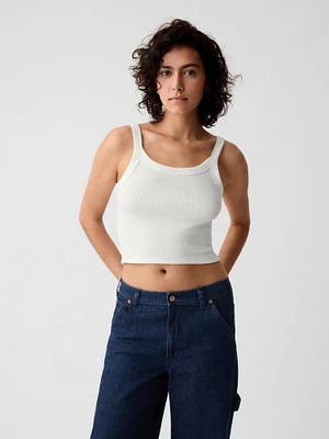 Modern Rib Cropped Tank Top