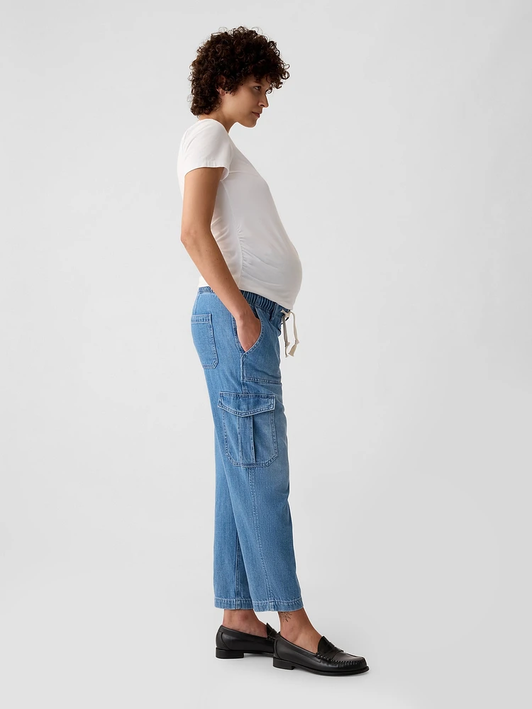 Maternity Full Panel Cargo Easy Jeans