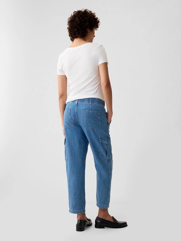 Maternity Full Panel Cargo Easy Jeans